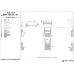 Dash trim kit wood and carbon Nissan Altima 2007-2012. Set L1943.