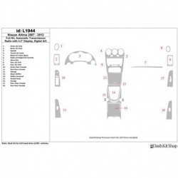 Dash trim kit wood and carbon Nissan Altima 2010-2012. Set L1944.