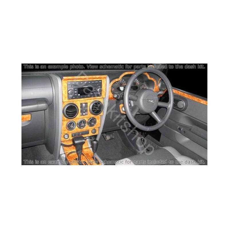 Dash trim kit for Jeep Wrangler 2007-2010. R161.
