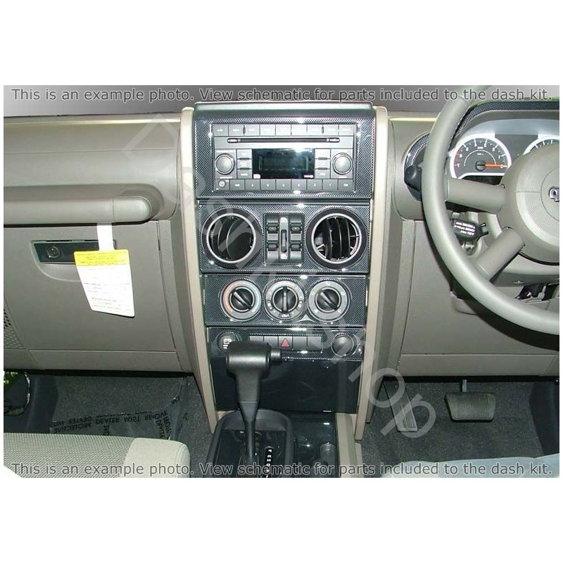 Dash trim kit for Jeep Wrangler 2007-2010. R162.