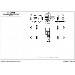 Dash trim kit wood and carbon Nissan Frontier 2013-2019. Set L2798.