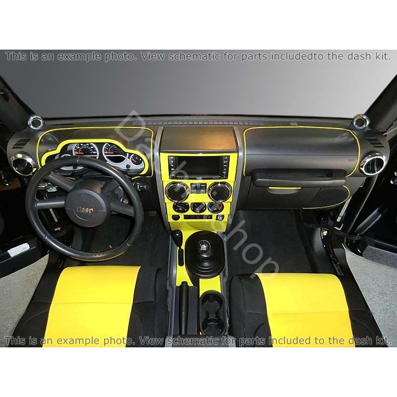 Dash trim kit for Jeep Wrangler 2007-2010. L907.