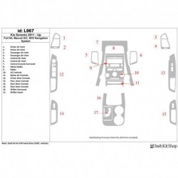 Dash trim kit wood and carbon KIA Sorento 2011-UP. Set L967.