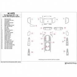 Dash trim kit wood and carbon KIA Sportage 2011-UP. Set L972.