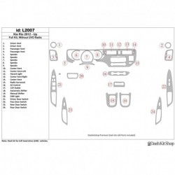 Dash trim kit wood and carbon KIA Rio 2012-UP. Set L2007.